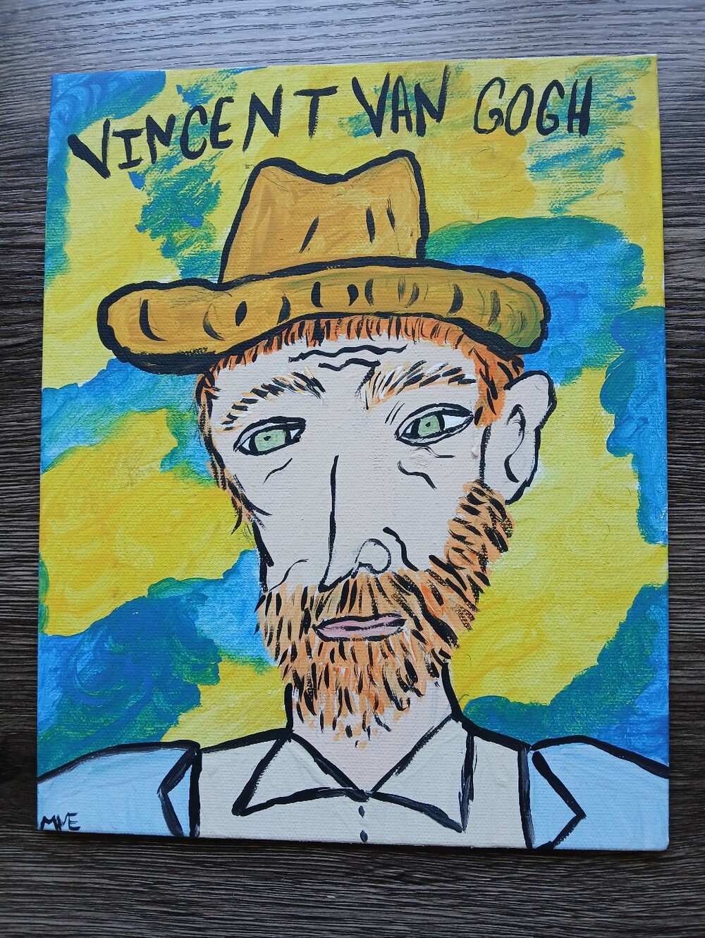 Vincent Van Gogh Portrait Painting Folk Art